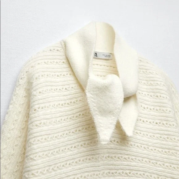 🌟Zara bow collar knit sweater - Picture 4 of 5